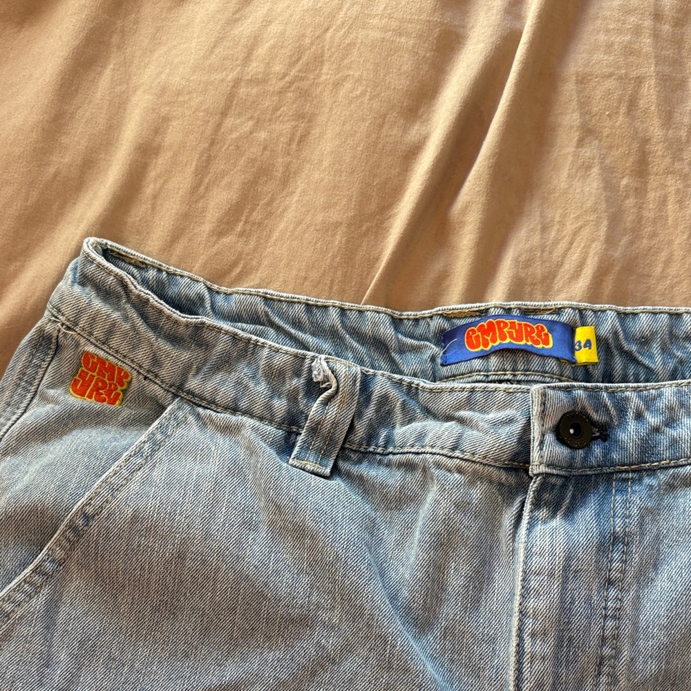 Empyre Light Blue Relaxed Jorts Size 34